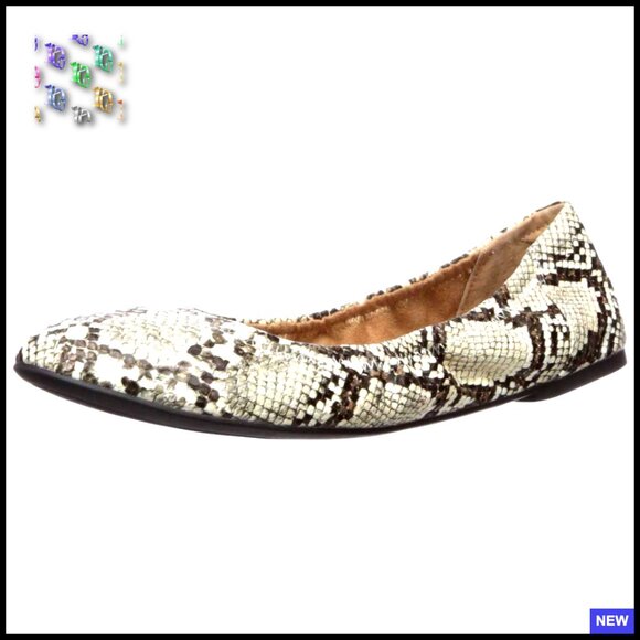 Shoes - Slip-On Ballet Flats Comfortable Memory Foam Padded Insole Faux Leather Elegant